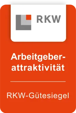 Logo des RKW-Gütesiegels Arbeitgeberattraktivität