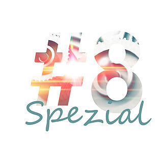 © Qarlos Qastilla / Getty Images Die Grafik zeigt die Nummer der Podcast-Episode "#8" aus der Reihe "Chance Unternehmensnachfolge" mit dem Zusatz "Spezial"